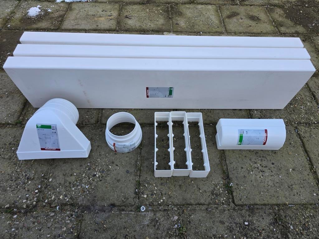 Vlakke buis ventilatie kanaal met toebehoren, Ophalen, Nieuw