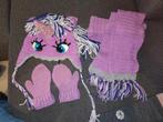 Winterset muts, sjaal, wanten ~8 jaar, Ophalen of Verzenden, Zo goed als nieuw, Meisje