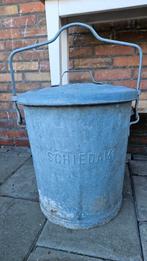 Zinken Vuilnisbak Schiedam, Huis en Inrichting, Woonaccessoires | Prullenbakken, Ophalen, Gebruikt, 40 liter of meer, Metaal