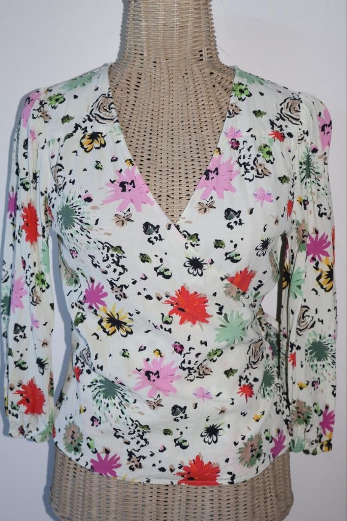 Pom Amsterdam vrolijke wikkelblouse maat 36 / S, Kleding | Dames, Pom Amsterdam, Overige kleuren, NL, Ophalen of Verzenden
