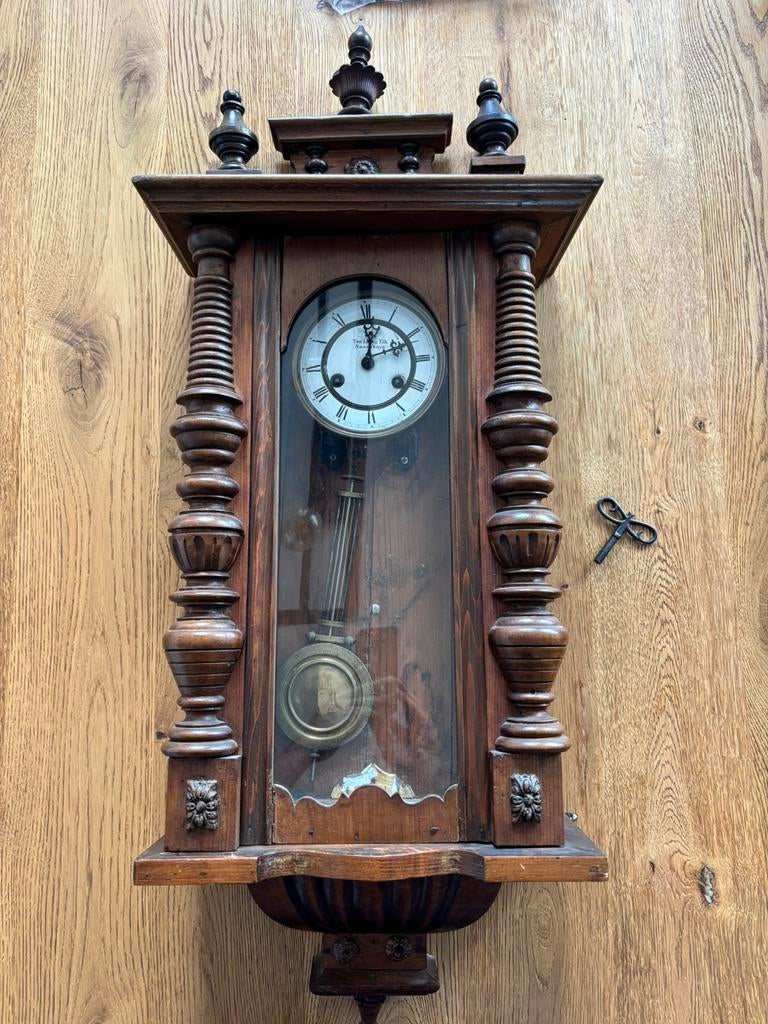 Antieke klok, incl sleutel, Antiek en Kunst, Antiek | Klokken, Ophalen