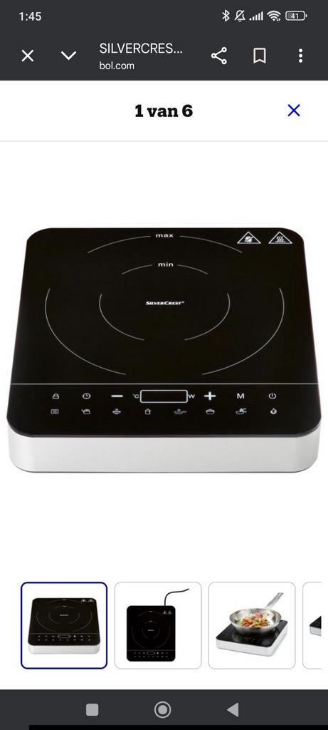 SilverCrest SIKP 2000 D1 Inductiekookplaat - Nieuwstaat, Witgoed en Apparatuur, Kookplaten, Ophalen of Verzenden