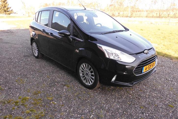 Ford B-Max 1.0 Ecoboost 74KW/100PK 2014 Zwart RIEM VERVANGEN, Auto's, Ford, Particulier, B-Max, ABS, Airbags, Bluetooth, Boordcomputer