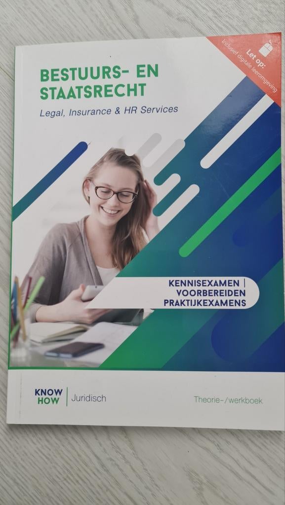 Bestuurs- en Staatsrecht - Theorie-/werkboek, Zo goed als nieuw, Gamma, KnowHow Juridisch, HBO