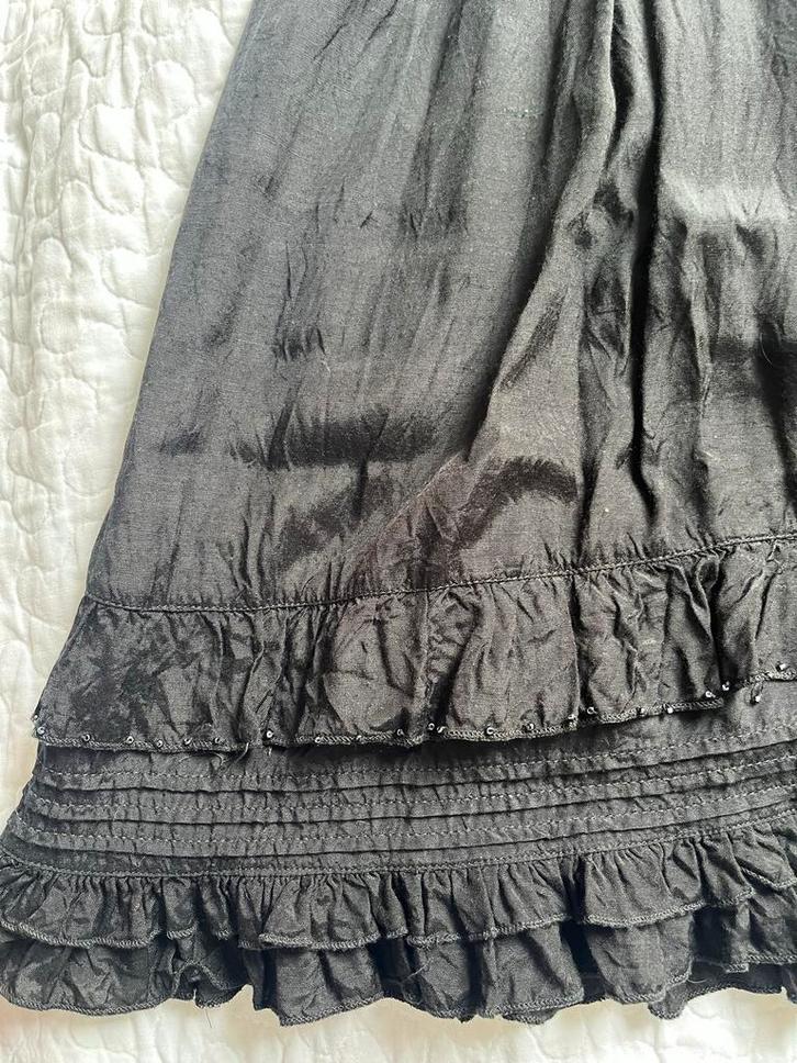 Zwarte jurk , maat 42/44 met ruches en pailletten van nolita, Kleding | Dames, Jurken, Zo goed als nieuw, Maat 42/44 (L), Zwart