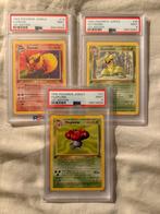 Flareon, Victreebel en Vileplume PSA9 1st edition - Jungle, Ophalen of Verzenden, Zo goed als nieuw, Meerdere kaarten