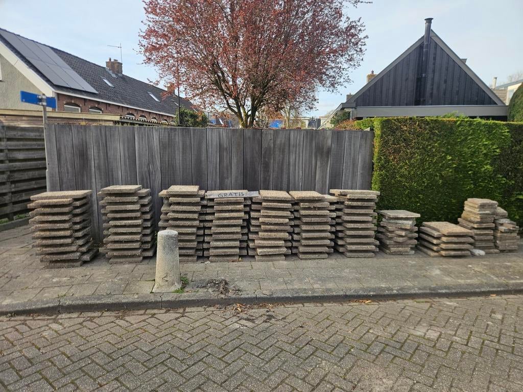 Tuintegels 60x40cm, ongeveer 40m2, Tuin en Terras, Ophalen of Verzenden, Gebruikt, Beton, Terrastegels