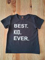 Zwart t-shirtje met tekst Hema maat 98, Ophalen of Verzenden, Zo goed als nieuw, Jongen, Shirt of Longsleeve