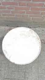 Opberg ton bekleed vintage met deksel, Ophalen of Verzenden