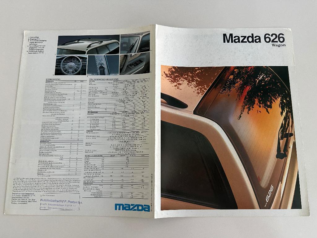 Folder Mazda 626 wagon stationcar, Ophalen of Verzenden, Zo goed als nieuw, Mazda