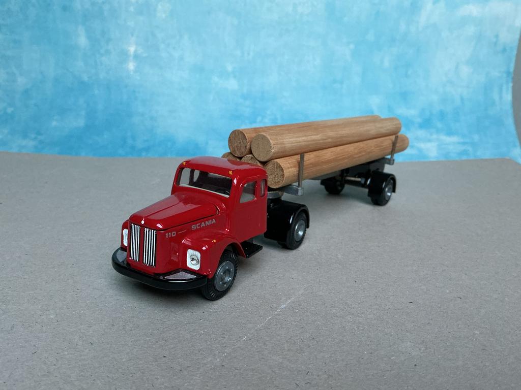 Tekno Danmark Scania 110 ZGAN, Hobby en Vrije tijd, Modelauto's | 1:50, Zo goed als nieuw, Bus of Vrachtwagen, Tekno, Ophalen of Verzenden