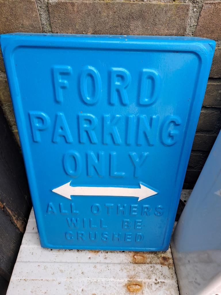Ford Parking Only, beton bord., Ophalen of Verzenden, Nieuw, Auto's