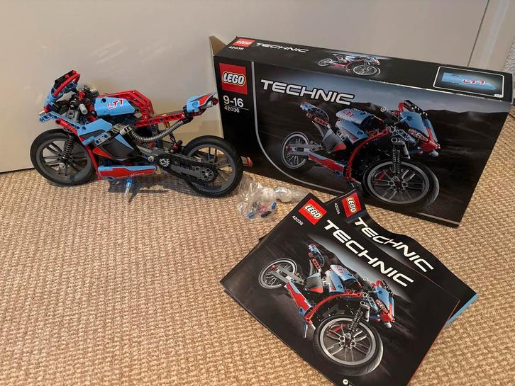 Lego Technic 42036 Motorfiets - Complete Set met Doos, Kinderen en Baby's, Speelgoed | Duplo en Lego, Gebruikt, Lego, Complete set