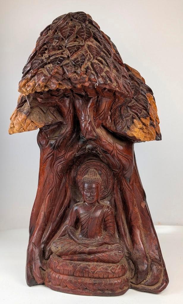 Groot beeld Boeddha onder Boditree, Ophalen