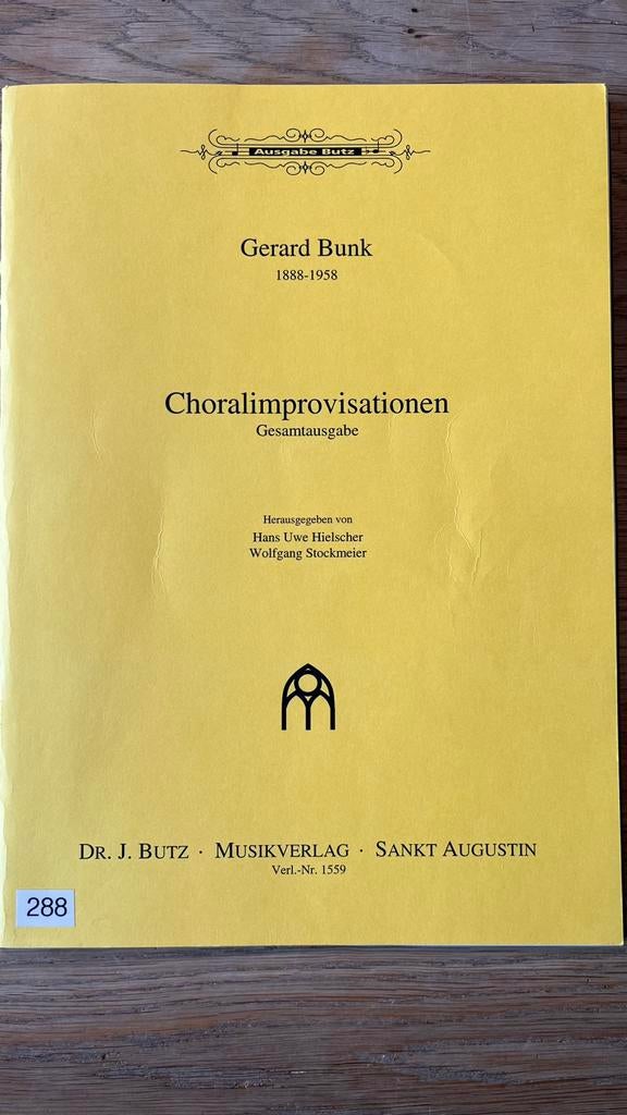Bladmuziek orgel - Gerard Bunk Choralimprovisationen, Muziek en Instrumenten, Bladmuziek, Orgel, Klassiek, Ophalen of Verzenden