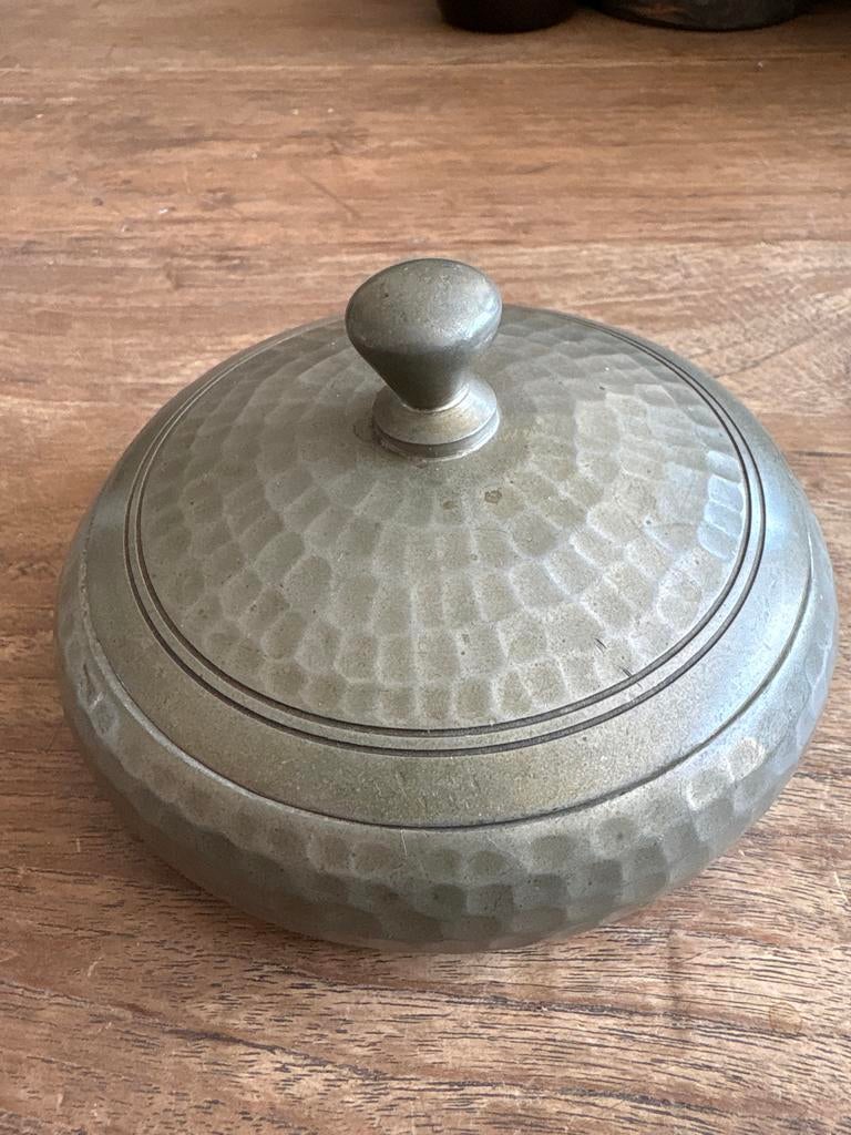 Antieke tinnen doos met deksel - Banka TINWERK KPL, Ophalen of Verzenden