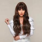 Luxe pruik lang haar met losse krullen model Naomi, Verzenden, Nieuw, Pruik of Haarverlenging