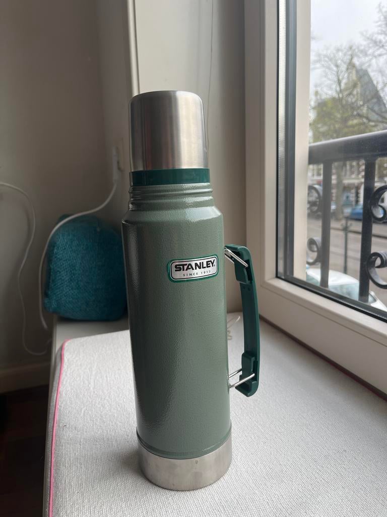 Stanley Thermosfles - Groen - 1 Liter, Stanley, Ophalen of Verzenden, Zo goed als nieuw, Metaal