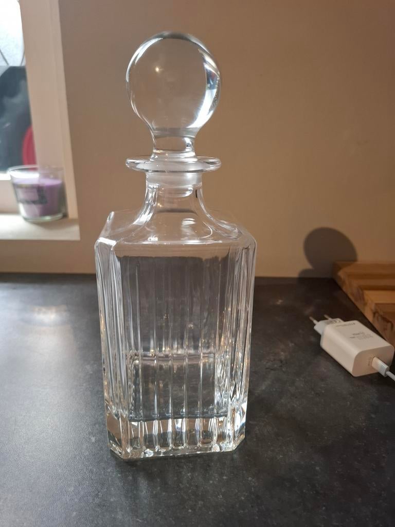 Rogaska Avenue Square Decanter - Kristallen Karaf, Antiek en Kunst, Antiek | Glas en Kristal, Ophalen of Verzenden