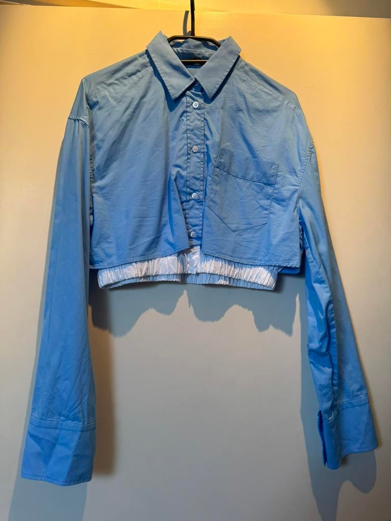 Blauwe blouse, Kleding | Dames, Blouses en Tunieken, Ophalen of Verzenden, Zo goed als nieuw, Maat 38/40 (M), Blauw
