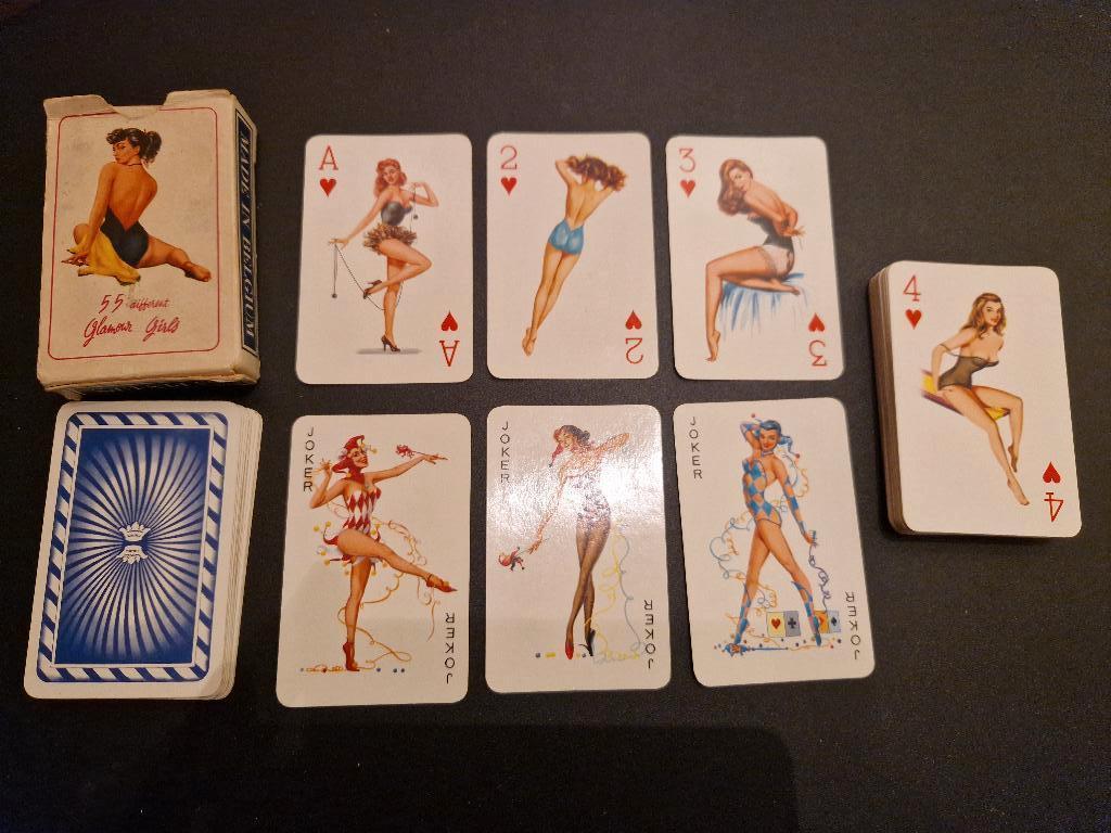 Vintage Pin‑Up Kaartspel – Glamour uit de Jaren ’50, Ophalen of Verzenden, Gebruikt, Speelkaart(en)