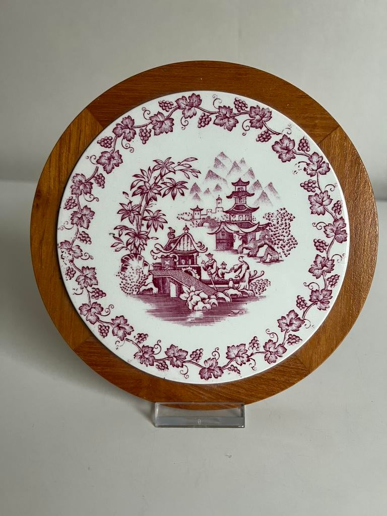 Zeldzaam Rorstrand Ostindia Pagode Roze Theepot onderzetter, Antiek en Kunst, Ophalen of Verzenden