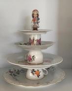 Etagère bestaande uit vintage kopjes en schalen., Ophalen, Nieuw