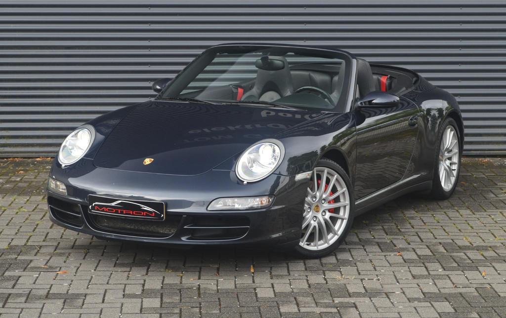 Porsche 911 997 3.8 Carrera 4S Cabriolet, Automaat, Zwart, Cabriolet, Leder