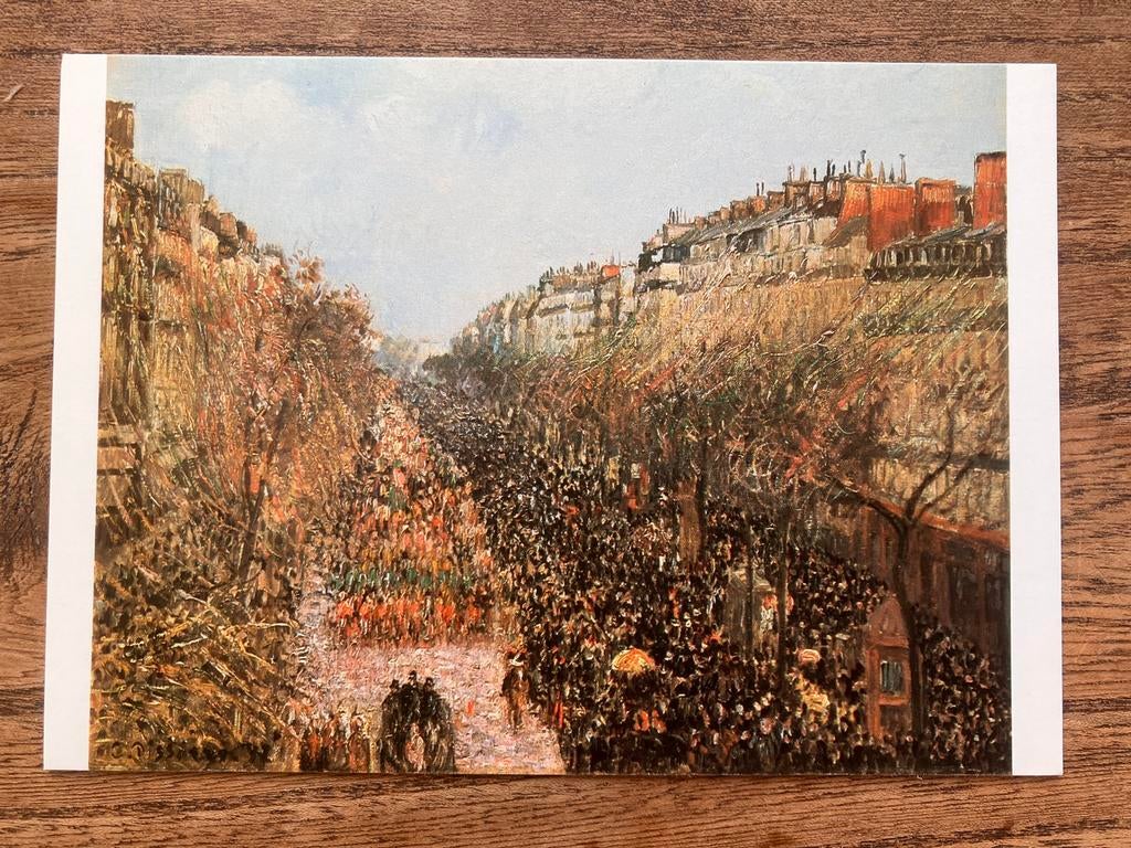 Camille Pissarro - Boulevard Montmartre, Mardi Gras, Ophalen of Verzenden, Ongelopen