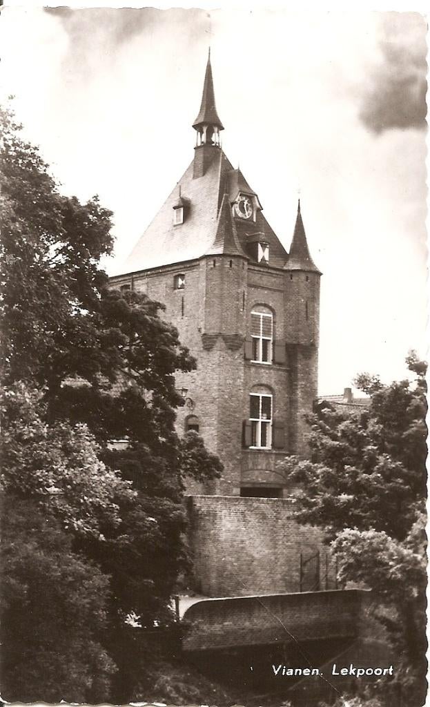 Vianen, Lekpoort, Verzamelen, Ansichtkaarten | Nederland, Ophalen of Verzenden, 1960 tot 1980, Gelopen, Utrecht