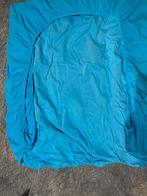 Hoeslaken midden blauw 90 x 200 jersey katoen, Eenpersoons, Blauw, Hoeslaken of Sloop, Ophalen of Verzenden