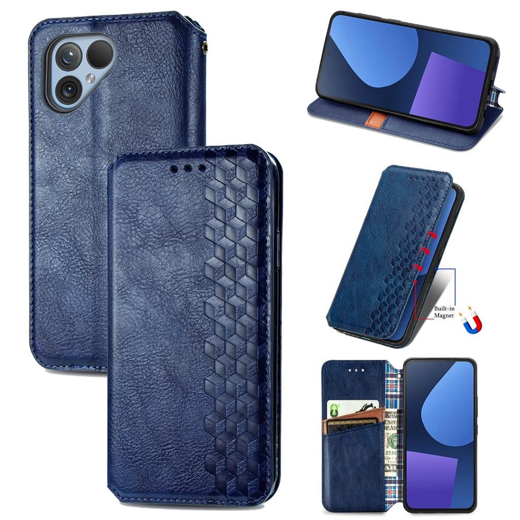 Luxe PU Lederen Wallet Case voor Fairphone 5 / 4 _ Blauw, Verzenden, Nieuw, Hoesje of Tasje