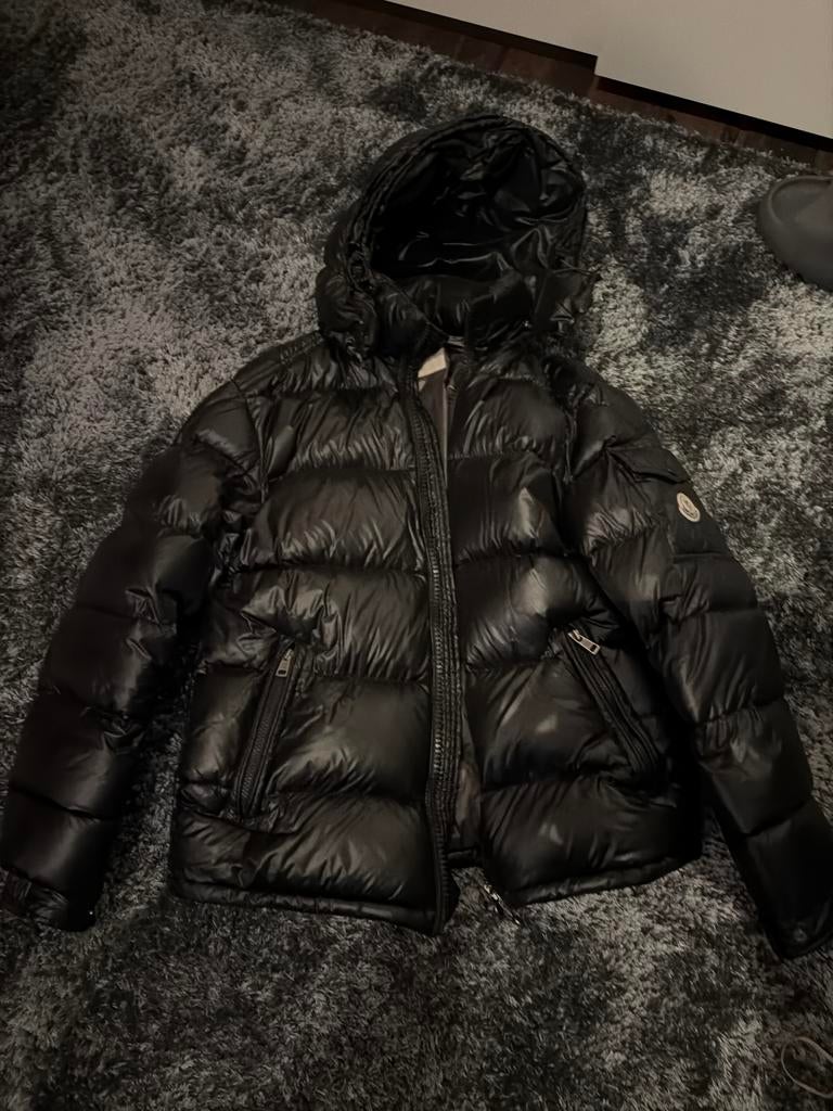 Moncler Maya Jas - Zwart, maat M, Verzenden, Gedragen, Maat 48/50 (M), Zwart