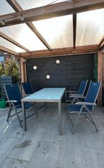 Hartman Prestige Tuinset met 4 stoelen en tafel, Tuin en Terras, Ophalen, 4 zitplaatsen, Gebruikt, Eettafel