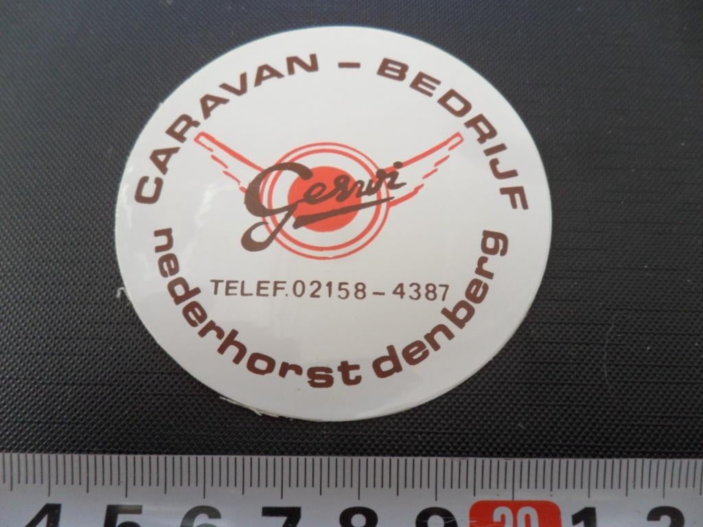 sticker nederhorst den berg caravan bedrijf GERWI, Ophalen, Zo goed als nieuw