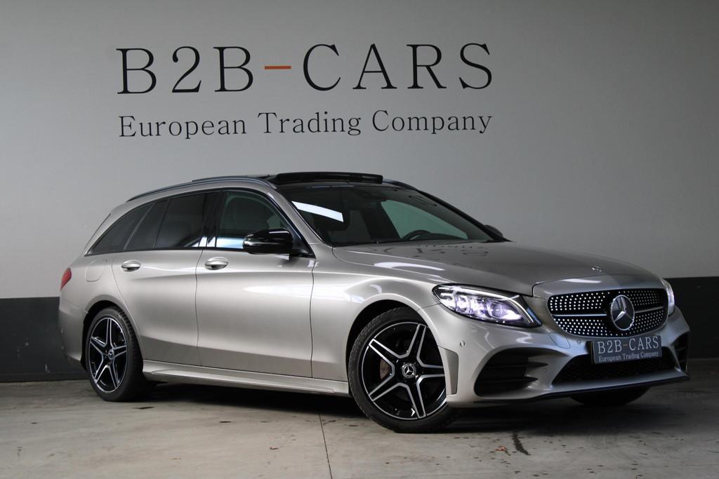 Mercedes-Benz C-klasse Estate 180 AMG Panorama - Leder - Mat, Auto's, Mercedes-Benz, Automaat, Parkeerassistent, 84 €/maand, 750 kg