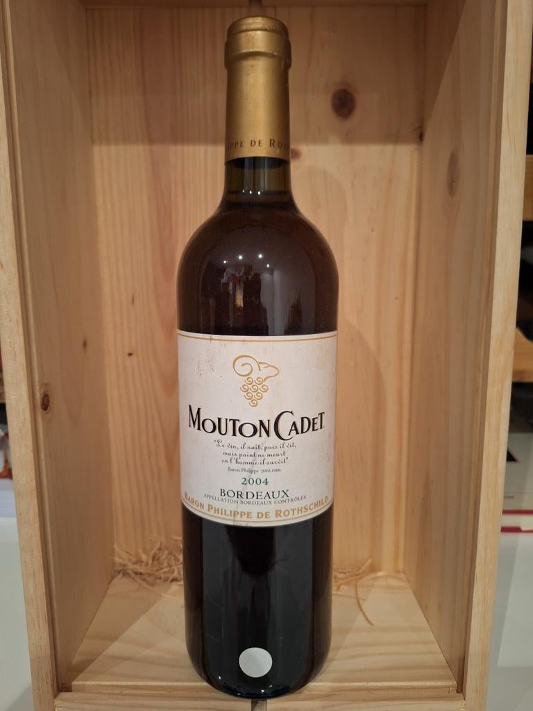 Mouton Cadet Bordeaux 2004 - Witte Wijn, Gebruikt, Frankrijk, Ophalen of Verzenden, Witte wijn