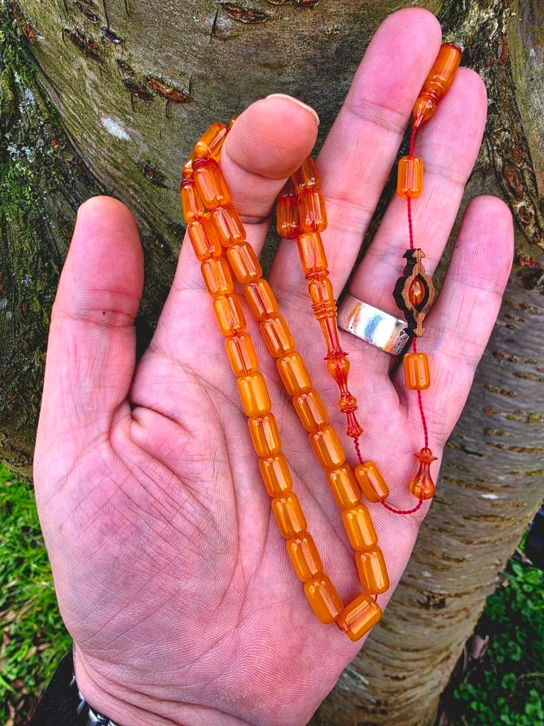 KAAN BİNGÖL OSMANLI SIKMA KEHRİBARI TESBİH, Ophalen of Verzenden, Zo goed als nieuw, Kraal