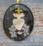 Antiek medaillon met heilig hart, Ophalen of Verzenden