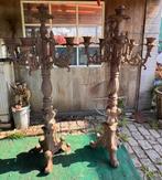 Zware smeedijzeren antieke kandelaars, Ophalen, Overige materialen