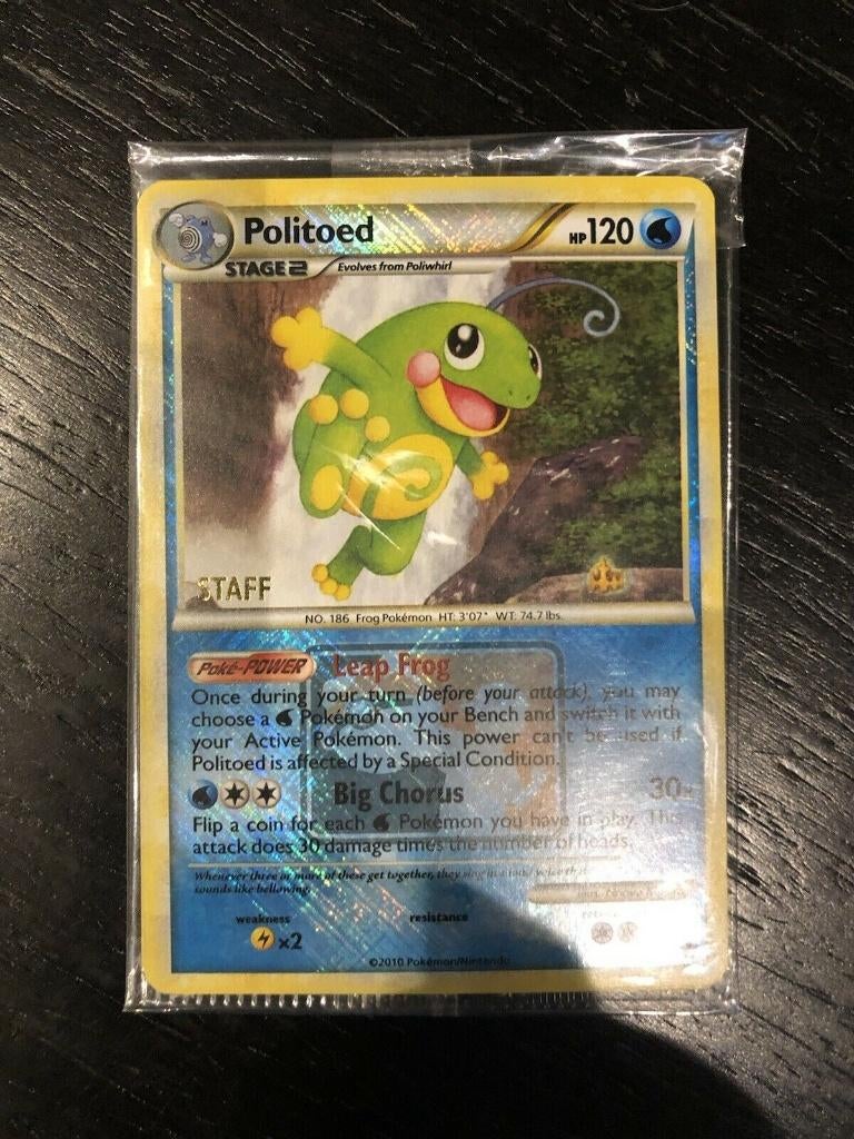 Pokemon nationals promo holo politoed staff, Hobby en Vrije tijd, Verzamelkaartspellen | Pokémon, Ophalen of Verzenden, Zo goed als nieuw