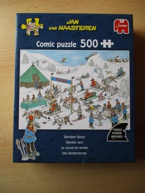 Jan van Haasteren puzzel  500 stukjes  Rendier Race, Ophalen of Verzenden, Nieuw