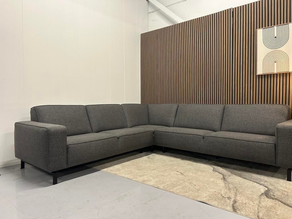 Hoekbank - Grijs / Antraciet - Gereinigd - Nette Staat, Huis en Inrichting, Banken | Bankstellen, Ophalen of Verzenden, Zo goed als nieuw