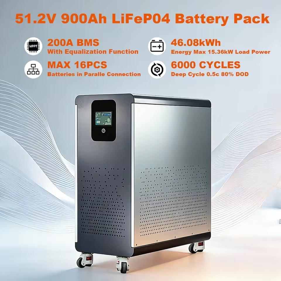 51.2V 900Ah LiFePO4 Thuisbatterij 46kWh + BMS, Verzenden, Nieuw