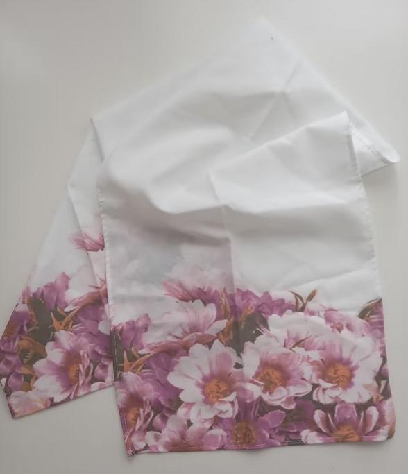 Polyester sjaal met roze bloemmotief, nieuw, Kleding | Dames, Mutsen, Sjaals en Handschoenen, Nieuw, Sjaal, Maat 46/48 (XL) of groter