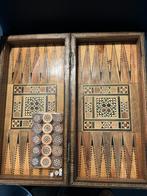 Handgemaakt Backgammon spel, Een of twee spelers, Ophalen of Verzenden, Gebruikt, Reisspel