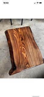 Boomstamtafel salontafel bijzettafel, Ophalen, Zo goed als nieuw, Hout