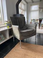 2 grijsgroene fauteuils van l’ ancora, Huis en Inrichting, Ophalen, Gebruikt, Jaren 80, 75 tot 100 cm