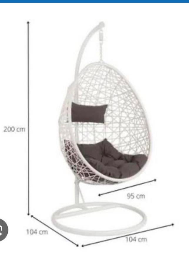 Hangstoel xenos kleur wit, Ophalen, Zo goed als nieuw