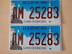 Kentekenplaat Illinois Set Amerika usa., Ophalen of Verzenden, Gebruikt, Auto's